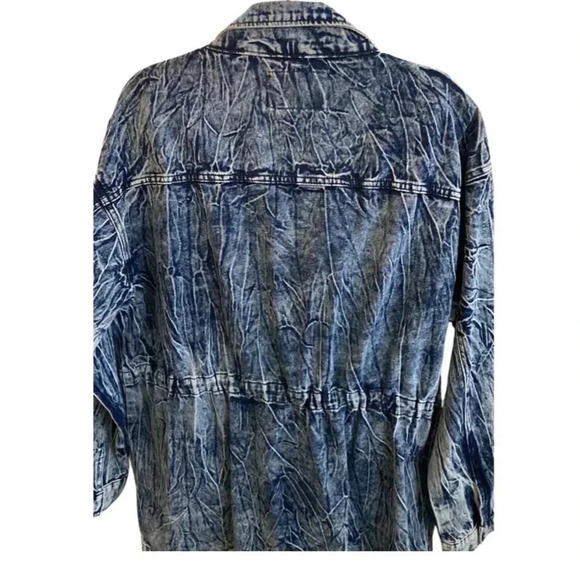 Signature 8 Acid Wash Oversize Jean Jacket Size Medium/Large - Picture 7 of 9
